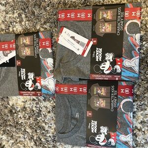 9pcs Disney kids Charcoal Gray Underwear Size 10/12 ,XL (14/6) and Medium (8)